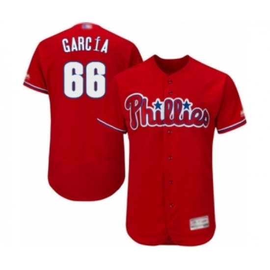 Men's Philadelphia Phillies #66 Edgar Garcia Red Alternate Flex Base Authentic Collection Baseball Player Jersey Men's Philadelphia Phillies #66 Edgar Garcia Red Alternate Flex Base Authentic Collection Baseball Player Jersey
