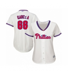 Women's Philadelphia Phillies #66 Edgar Garcia Authentic Cream Alternate Cool Base Baseball Player Jersey Women's Philadelphia Phillies #66 Edgar Garcia Authentic Cream Alternate Cool Base Baseball Player Jersey