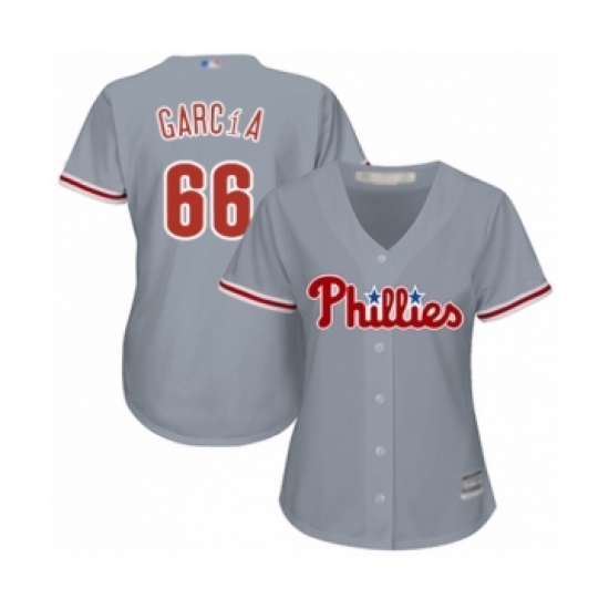 Women's Philadelphia Phillies #66 Edgar Garcia Authentic Grey Road Cool Base Baseball Player Jersey Women's Philadelphia Phillies #66 Edgar Garcia Authentic Grey Road Cool Base Baseball Player Jersey