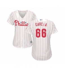 Women's Philadelphia Phillies #66 Edgar Garcia Authentic White Red Strip Home Cool Base Baseball Player Jersey Women's Philadelphia Phillies #66 Edgar Garcia Authentic White Red Strip Home Cool Base Baseball Player Jersey