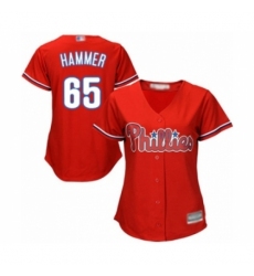 Women's Philadelphia Phillies #65 JD Hammer Authentic Red Alternate Cool Base Baseball Player Jersey Women's Philadelphia Phillies #65 JD Hammer Authentic Red Alternate Cool Base Baseball Player Jersey