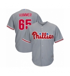 Youth Philadelphia Phillies #65 JD Hammer Authentic Grey Road Cool Base Baseball Player Jersey Youth Philadelphia Phillies #65 JD Hammer Authentic Grey Road Cool Base Baseball Player Jersey