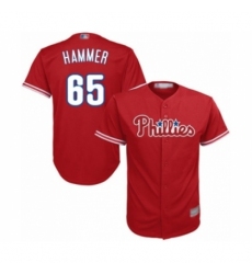 Youth Philadelphia Phillies #65 JD Hammer Authentic Red Alternate Cool Base Baseball Player Jersey Youth Philadelphia Phillies #65 JD Hammer Authentic Red Alternate Cool Base Baseball Player Jersey