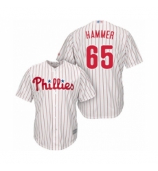 Youth Philadelphia Phillies #65 JD Hammer Authentic White Red Strip Home Cool Base Baseball Player Jersey Youth Philadelphia Phillies #65 JD Hammer Authentic White Red Strip Home Cool Base Baseball Player Jersey