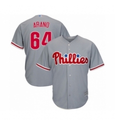 Youth Philadelphia Phillies #64 Victor Arano Authentic Grey Road Cool Base Baseball Player Jersey