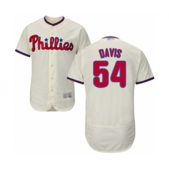 Men's Philadelphia Phillies #54 Austin Davis Cream Alternate Flex Base Authentic Collection Baseball Player Jersey Men's Philadelphia Phillies #54 Austin Davis Cream Alternate Flex Base Authentic Collection Baseball Player Jersey
