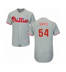 Men's Philadelphia Phillies #54 Austin Davis Grey Road Flex Base Authentic Collection Baseball Player Jersey Men's Philadelphia Phillies #54 Austin Davis Grey Road Flex Base Authentic Collection Baseball Player Jersey