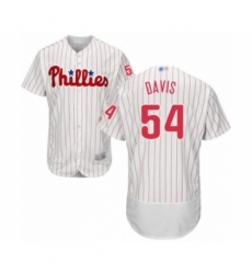 Men's Philadelphia Phillies #54 Austin Davis White Home Flex Base Authentic Collection Baseball Player Jersey Men's Philadelphia Phillies #54 Austin Davis White Home Flex Base Authentic Collection Baseball Player Jersey