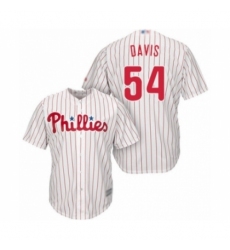Youth Philadelphia Phillies #54 Austin Davis Authentic White Red Strip Home Cool Base Baseball Player Jersey Youth Philadelphia Phillies #54 Austin Davis Authentic White Red Strip Home Cool Base Baseball Player Jersey