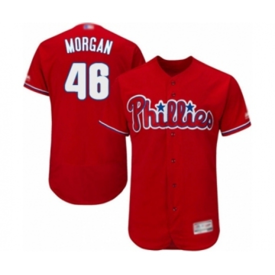 Men's Philadelphia Phillies #46 Adam Morgan Red Alternate Flex Base Authentic Collection Baseball Player Jersey Men's Philadelphia Phillies #46 Adam Morgan Red Alternate Flex Base Authentic Collection Baseball Player Jersey