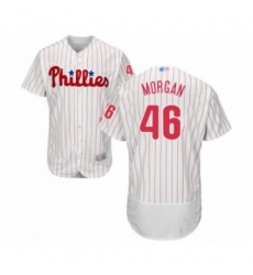 Men's Philadelphia Phillies #46 Adam Morgan White Home Flex Base Authentic Collection Baseball Player Jersey Men's Philadelphia Phillies #46 Adam Morgan White Home Flex Base Authentic Collection Baseball Player Jersey