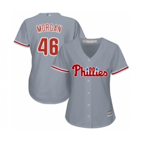Women's Philadelphia Phillies #46 Adam Morgan Authentic Grey Road Cool Base Baseball Player Jersey Women's Philadelphia Phillies #46 Adam Morgan Authentic Grey Road Cool Base Baseball Player Jersey