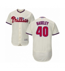 Men's Philadelphia Phillies #40 Adam Haseley Cream Alternate Flex Base Authentic Collection Baseball Player Jersey Men's Philadelphia Phillies #40 Adam Haseley Cream Alternate Flex Base Authentic Collection Baseball Player Jersey