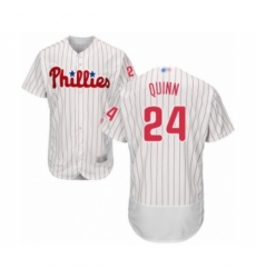 Men's Philadelphia Phillies #24 Roman Quinn White Home Flex Base Authentic Collection Baseball Player Jersey Men's Philadelphia Phillies #24 Roman Quinn White Home Flex Base Authentic Collection Baseball Player Jersey