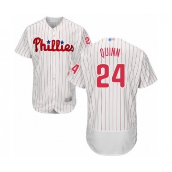 Men's Philadelphia Phillies #24 Roman Quinn White Home Flex Base Authentic Collection Baseball Player Jersey Men's Philadelphia Phillies #24 Roman Quinn White Home Flex Base Authentic Collection Baseball Player Jersey