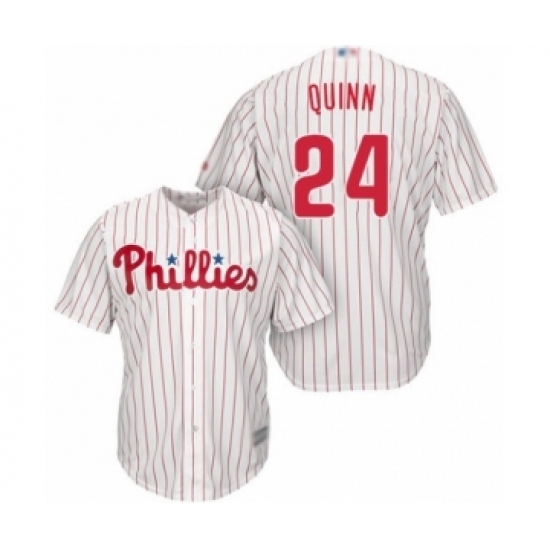Youth Philadelphia Phillies #24 Roman Quinn Authentic White Red Strip Home Cool Base Baseball Player Jersey Youth Philadelphia Phillies #24 Roman Quinn Authentic White Red Strip Home Cool Base Baseball Player Jersey