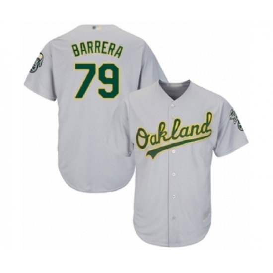 Youth Oakland Athletics #79 Luis Barrera Authentic Grey Road Cool Base Baseball Player Jersey Youth Oakland Athletics #79 Luis Barrera Authentic Grey Road Cool Base Baseball Player Jersey